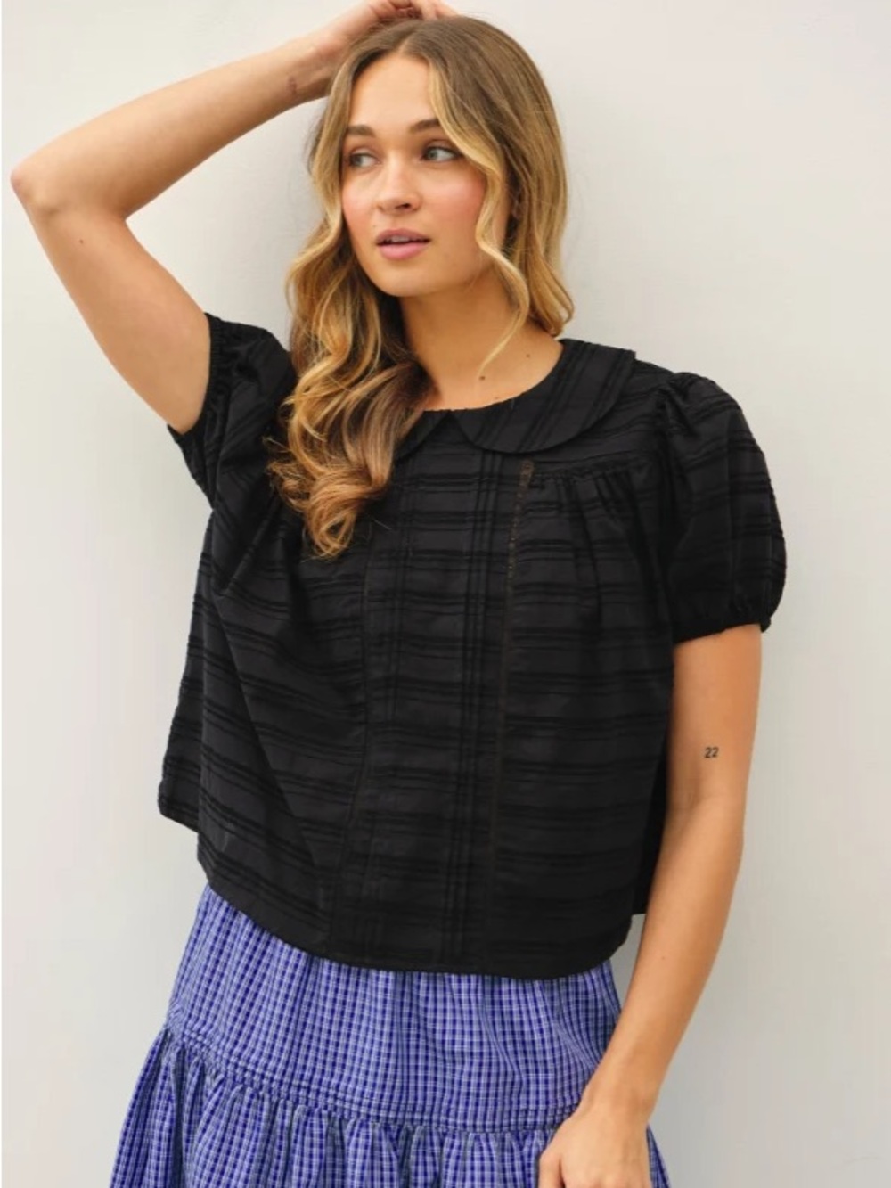 Bohme Polly Collared Blouse in Black